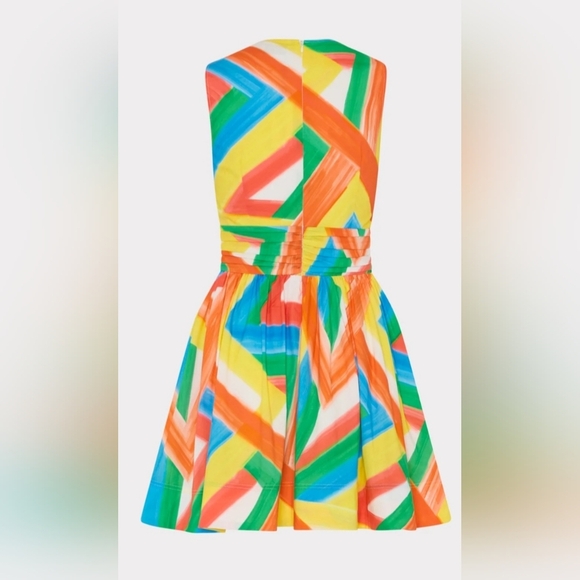 NWT Milly Nikki Multi Stripe Poplin Mini Dress Size 12 - Picture 4 of 11